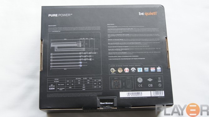 Be Quiet Pure Power L8 530W Box Back