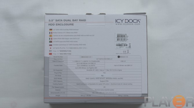Icy Dock MB662U3-2S Box Back