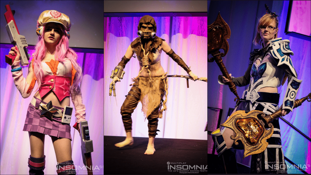 From left to right: 1st place Arcade Miss Fortune, 2nd place Scarecrow from batman, 3rd place Guild wars 2 cosplay. 