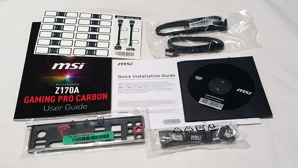 MSI Z170A GAMING PRO CARBON - Accessories